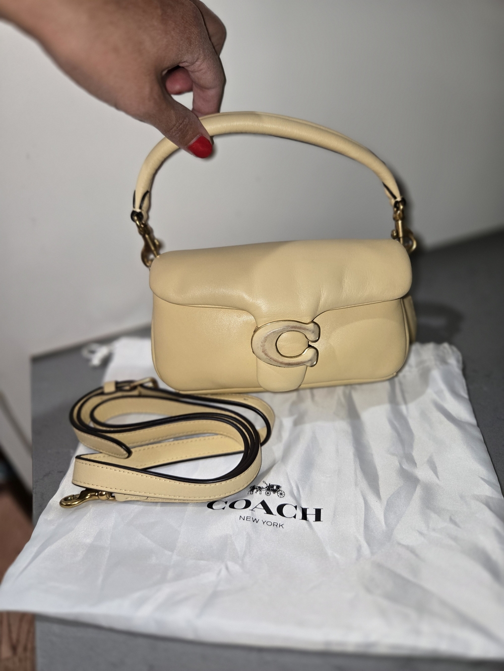 Coach Pillow Tabby 18 Vanilla